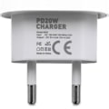 Miniatyrbilde 3 av 3: iPhone Lader - Hurtiglader - Adapter + Kabel 20W USB-C Hvit 4-pakning iPhone