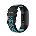 Miniatyrbillede 2 af 5: Fitbit Charge 4/3 Silikone Træningsarmbånd Sort/Cyan
