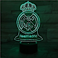 Miniatyrbild 4 av 5: Wekity 3D LED nattlampa illusionslampa 16 färger skiftande dekorationslampa perfekta presenter till barn (val) (Real Madrid)  (ZYH) v