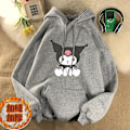 Miniatyrbillede 2 af 5: Sanrio Anime Cinnamoroll Kuromi My Melody Plys Hættetrøjer Tøj Drenge Piger Baby Sweatshirts Pullover Toppe Gave 115-125CM 115-125CM QWERR