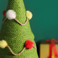 Miniatyrbild 4 av 6: Kattklösstolpe Furu Cederträ Julgran för Vuxna Stora Katter Klösstolpe Söt Leksak Kattunge Sisal Klösstolpe
