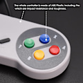 Miniatyrbild 3 av 9: 2-pack Trådbundna SNES-spelkontroller, SNES-kontroller Fullt Kompatibel med Original SNES/SFC - [Plug and Play] (Flerfärgade Knappar) Colourful