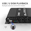 Miniatyrbillede 5 af 5: LP838 Bluetooth Subwoofer Forstærker 12V Bil 2.1 Kanal Audio Afspiller Forstærker 15.4×12.9×3.9cm