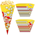 Miniatyrbild 1 av 4: 100 st Popcornpapperspåsar med avsmalnande spetsar Konformade godispåsar för popcorn och godis
