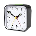 Miniatyrbild 1 av 5: Analog väckarklocka utan tickande med ljus och snooze-funktion och toppknapp, högt alarm, tyst väckarklocka, batteridriven black
