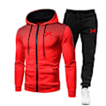 Miniatyrbild 1 av 7: 2023 Mode Träningsdräkt För Män Hoodie Fitness Gym Kläder Män Löparset Sportkläder Joggingbyxor Herr Träningsdräkt Vinterdräkt Sport röd en R L red an R