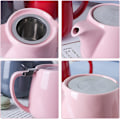 Pikkukuva 2 / 6: Posliininen teepannu SLS-kannella ja irrotettavalla hauduttimella, 550 ml/18,6 oz keraaminen kanto-teepannu kukka- ja irtoteelle Pink