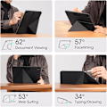 Miniatyrbilde 2 av 8: iPad Air 11 tommer deksel (2024), Kompatibel med iPad Air m4, Magnetisk deksel for stående/liggende modus med pennholder, 4 ståvinkler. svart black 2024 iPad air 11