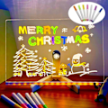 Miniatyrbillede 1 af 5: LED-tavle med farver, akryl whiteboard med lys, lysende akryl tavle, oplyst whiteboard med stativ der lyser