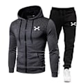 Miniatyrbild 6 av 7: 2023 Mode Träningsdräkt För Män Hoodie Fitness Gym Kläder Män Löparset Sportkläder Joggingbyxor Herr Träningsdräkt Vinterdräkt Sport Mörkgrå an R L Dark grey an R
