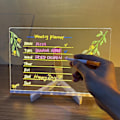 Miniatyrbillede 4 af 5: LED-tavle med farver, akryl whiteboard med lys, lysende akryl tavle, oplyst whiteboard med stativ der lyser