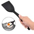 Miniatyrbild 1 av 5: Stekt ägg dubbelspatel, non-stick matklämma 2-i-1 silikon äggvändare pannkaksbrödklämma grillspade matgrepp tång