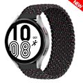 Miniatyrbild 1 av 7: Flätat Solo Loop för Samsung Galaxy Watch 4/5/6/44mm 40mm/classic rem 46 42mm/active 2/Gear S3 armband 22mm 20mm klockarmband svart unity h black unity M