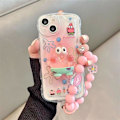 Pikkukuva 4 / 4: Yhteensopiva Söpö Kuori iPhonelle, Kawaii Jalustalla ja Riipuksella, Sarjakuva Kirkas Pehmeä TPU Puhelinkuori Patrick Star Patrick Star iPhone XR
