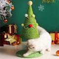 Miniatyrbild 2 av 6: Kattklösstolpe Furu Cederträ Julgran för Vuxna Stora Katter Klösstolpe Söt Leksak Kattunge Sisal Klösstolpe