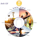 Miniatyrbild 2 av 2: Set med 2 UV-skyddande omslagsärmar, kylande omslagsärmar, solskydd, kylande omslagsärmar (svart/vit)