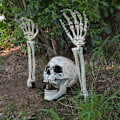 Pikkukuva 3 / 3: Simuloitu Kallokasa Halloween-Koriste Pihalle, Puutarha Halloween-Kallokoriste One head 2 hands