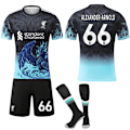 Miniatyrbild 1 av 2: 2025-2026 Liverpool Special Anniversary Edition Blå Fotbollströja med Strumpor No.66 Alexander-Arnold 26 No.66 Alexander-Arnold