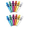 Pikkukuva 3 / 8: 12 kpl Metallisia Kazoo-soittimia Metallinen Kazoo Kazoo-kalvo