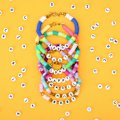Miniatyrbillede 4 af 7: 1820 stk. bogstavperler, 28 stilarter alfabetperler farverige smiley-perler hjerteperler til armbånd og smykkefremstilling Whtie