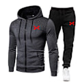 Miniatyrbild 1 av 7: 2023 Mode Träningsdräkt För Män Hoodie Fitness Gym Kläder Män Löparset Sportkläder Joggingbyxor Herr Träningsdräkt Vinterdräkt Sport Mörkgrå an R XL Dark grey an R