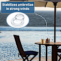 Miniatyrbillede 4 af 4: Parasolhul Ringprop Fleksibel Nem Installation Parasol Konussikring til Pool Altan[C] Transparent Ring*2pcs