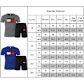 Miniatyrbild 7 av 7: Herrar TomyHilfige Sommar Casual Tracksuit Kortärmad Topp & Shorts Sportset Utomhus Träning T-shirts Shorts Sportkläder Black L