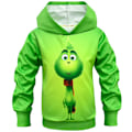 Miniatyrbild 1 av 3: Pojkar Flickor Jul Grinchen Hoodie Sweatshirt Långärmad 130cm