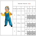 Miniatyrbild 3 av 3: Minioner Cosplay-kostym för barn och vuxna, Halloween-utklädnad, Despicable Me-kläder Boys S