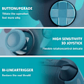 Miniatyrbild 5 av 5: Trådlös Xbox One-kontroll, kompatibel med Xbox One Series S/X, Xbox Elite Series, PC, //Inbyggda volymkontroller/med 2.4GHz-adapter Ocean Blue