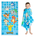 Miniatyrbild 2 av 2: 24x47 tum Mikrofiber Simning Huva Handduk Poncho Bad Strand för Barn #6 60*120cm