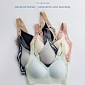 Miniatyrbild 2 av 8: Kvinnor Sömlös Push Up Stretch Bekväm Crop Top Väst Sport-BH Komfort Shapewear Blue Grey M