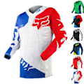 Miniatyrbild 3 av 7: Herrarnas Långärmad Andningsbar Motocross Cykling Fotbollströja Jersey - Herrarnas Motorcykelkläder E-Grey L