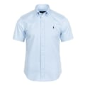 Miniatyrbild 1 av 7: Ralph Lauren Herr Polotröja Kortärmad Broderad Skjorta Knappar Ner Broderad Kubansk Bröllopsskjorta Sommar Toppar Sky Blue M
