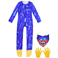 Miniatyrbild 1 av 7: Poppy Playtime Huggy Wuggy Cosplay Jumpsuit för Halloweenfest 140Y