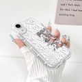Miniatyrbild 2 av 5: Compatible with iPhone XR Case Cute Mirror Bowknot Love Heart Pattern for Women Girls Strap Design Shockproof Protective Phone iPhone XR