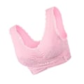 Miniatyrbild 3 av 4: 1 st Sportsbh med omsluten bröstrem för yoga, träning, camisole, andningsbart underkläder för kvinnor Pink L