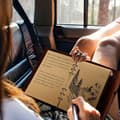 Miniatyrbild 4 av 6: Vintage Leather Notebook with Maple Leaf Pattern 16.5x23.5 CM 80 Sheets Paper 6-Ring Binder Journal Sketchbook A5 Notebook Refillable Gift Idea