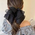 Pikkukuva 5 / 5: Uusi tyttö Iso Jousi Hiuspihdit Barrette Jousi Solmittu Pitkä Nauha Chiffon Hiusneula Tyttöjen Hiuspannan Hiusten Tarvikkeet Naisille