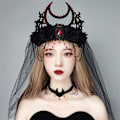 Miniatyrbild 2 av 5: Halloween Häxhatt Halloweenfest Häxhatt Cosplay Kostymtillbehör Festkläder Vikbar Häxhatt För Kvinnor Svart