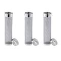 Miniatyrbillede 1 af 5: 3X Öl Dry Hopper Filter, 300 mikrometer net humlesilpatron i rustfrit stål Sølv Silver