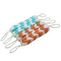 Miniatyrbillede 1 af 4: Mesh Loofah Ryg Skrubber, Lang Stræk Ryg Svampe, Pakke Med 4 (2 Blå + 2 Orange)
