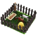 Miniatyrbillede 2 af 4: 1 Sæt Miniature Heste Ranch Realistisk Miniature Stud-farm Dekoration Mikrolandskab Layout Model Kaffe 9x9 Coffee 9x9cm