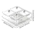 Miniatyrbillede 2 af 5: Tørret Frugtfad Opdelt Serveringsbakke til Dagligstue Spisestue Snacks hvid 2 rum white 4 grids white 4 grids optional