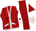 5 stk. julemandskostume i non-woven stof til voksne