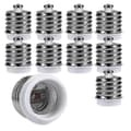 10x Sockeladapter - 10x E40 Till E27 Sockelkonverterare - E27 Bas Lamphållaradapter För Halogen LED