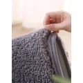 Miniatyrbild 3 av 3: Badmatta 40 x 60 cm, Halksäker Absorberande Badrumsmatta, Mjuk Duschmatta, Maskintvättbar Mikrofiber för Badrum, (Mörkgrå)