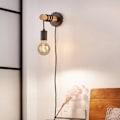 Miniatyrbillede 3 af 5: Moderne Minimalistisk Trævæglampe, Pærebase, Kompatibel med Stue, Soveværelse, Sengelampe, Badeværelsesbelysning, Væghængt Kunstlys