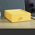 Miniatyrbillede 2 af 5: Skrivebords Opbevaringsboks Stabelbar Organizer - Praktisk og Funktionel - Gul