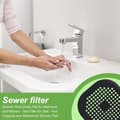 Miniatyrbild 4 av 5: 2-pack Silicone Drain Cover - Sink Filter w/ Suction Cup - Bathtub Drain Strainer